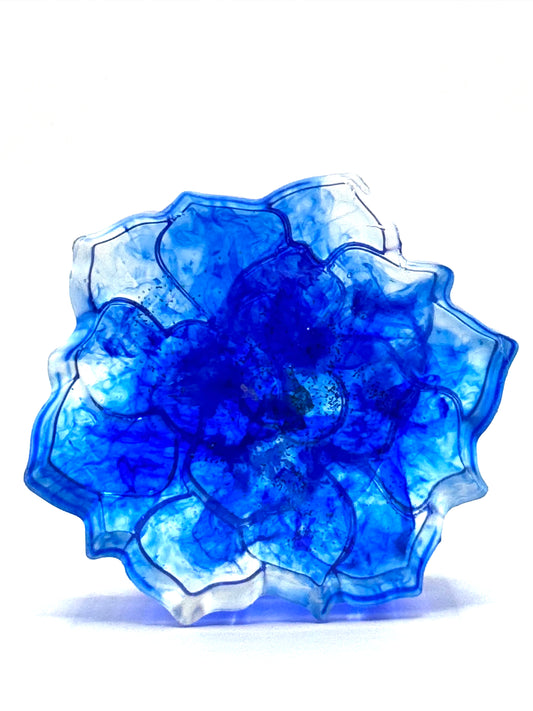 Sapphire resin flower